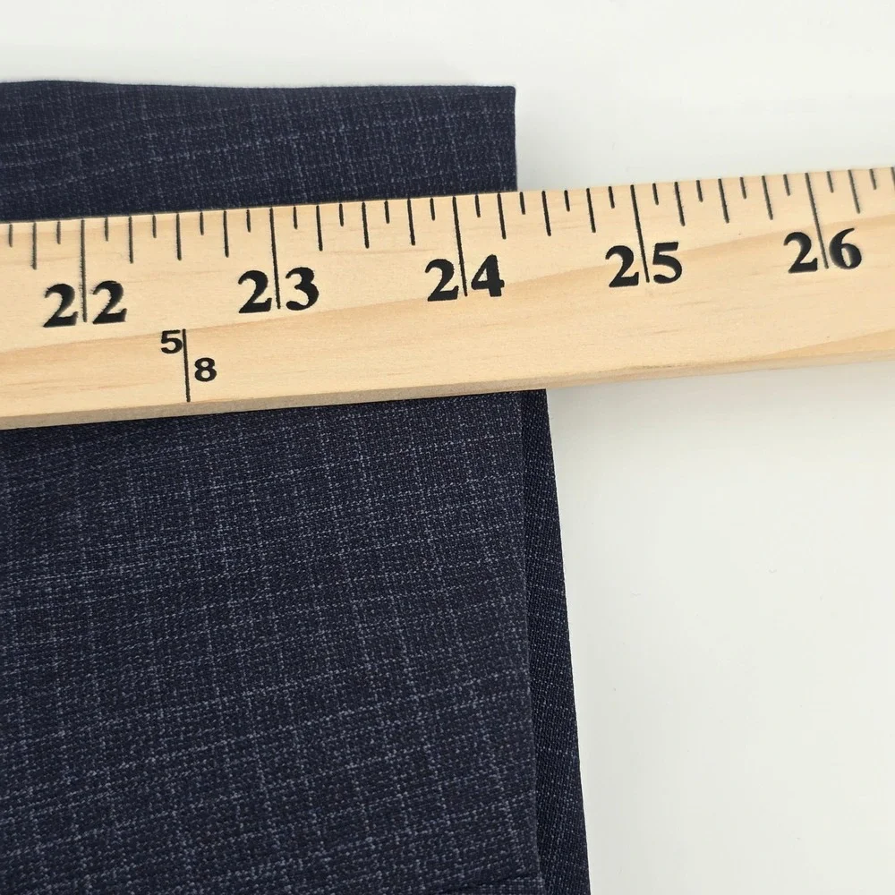 BOSS Hugo Boss Blazer Mens 40R Navy Blue Check Slim Fit Italian H-Huge-214